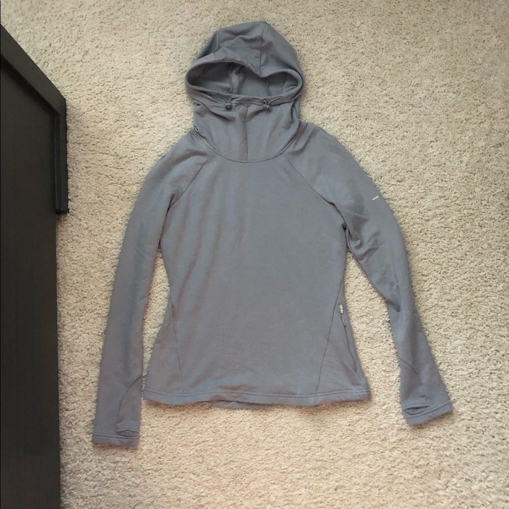 Gray Herringbone Pullover Hoodie